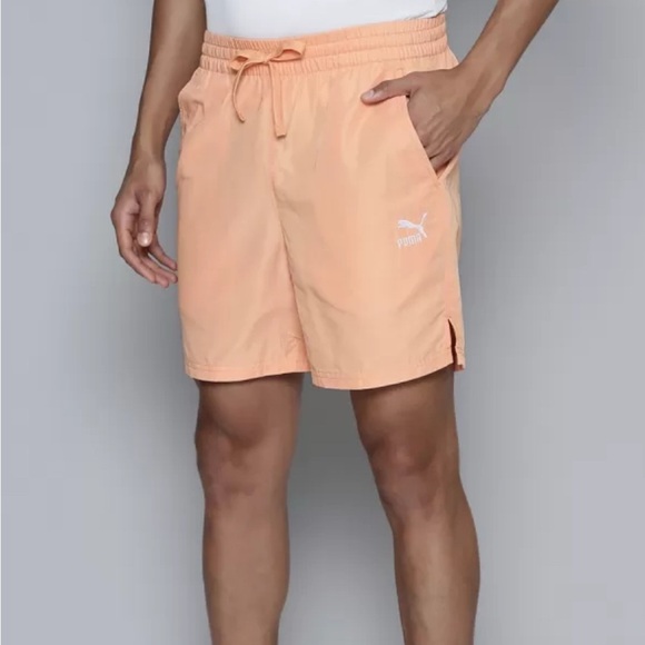 Puma Men's Peach Orange Shorts - Picture 1 of 6